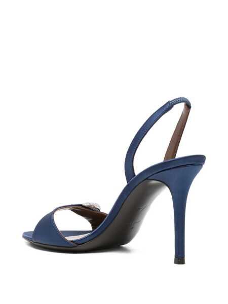 Pantofi cu toc Giuseppe Zanotti Giuseppe Zanotti Clandestino Satin Heel Sandals BLUE Femei (BM 18761994) 3