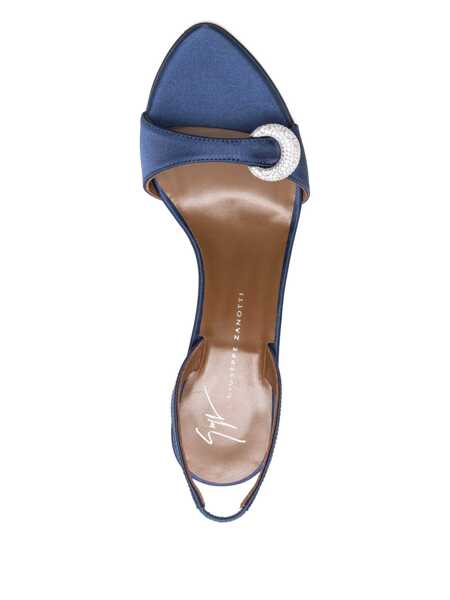 Pantofi cu toc Giuseppe Zanotti Giuseppe Zanotti Clandestino Satin Heel Sandals BLUE Femei (BM 18761994) 4
