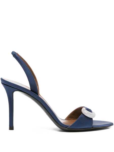 Pantofi cu toc Giuseppe Zanotti Giuseppe Zanotti Clandestino Satin Heel Sandals BLUE Femei (BM 18761994) 1