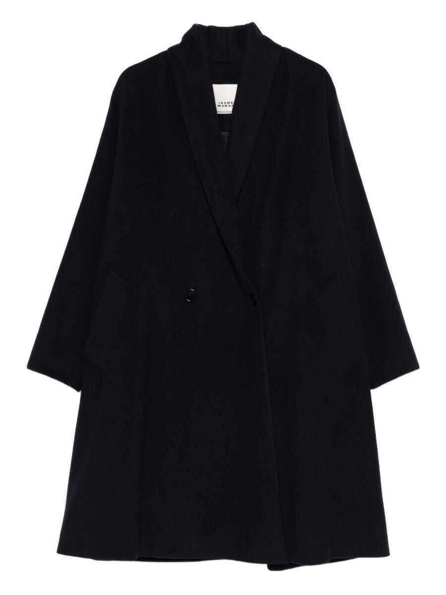 Paltoane Isabel Marant Isabel Marant Elise Wool Double-Breasted Coat Black Femei (BM 18762546) 1