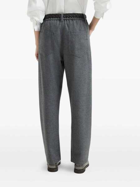Pantaloni casual Brunello Cucinelli Brunello Cucinelli Trousers GREY Femei (BM 18762597) 4