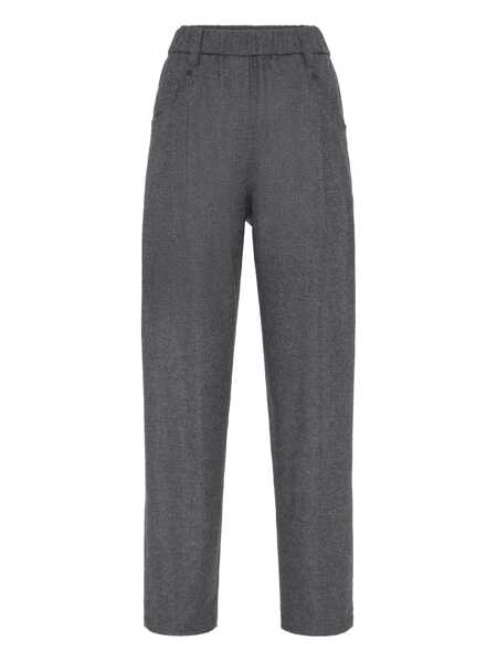 Pantaloni casual Brunello Cucinelli Brunello Cucinelli Trousers GREY Femei (BM 18762597) 1
