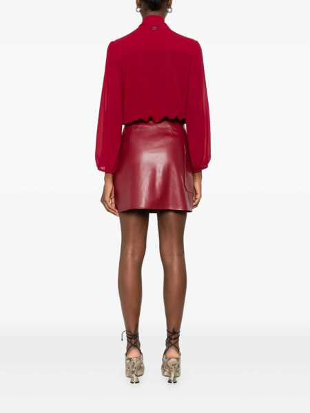 Rochii Liu Jo Liu Jo Red Short Dress Featuring A Self-Tie Neck RED Femei (BM 18762684) 4