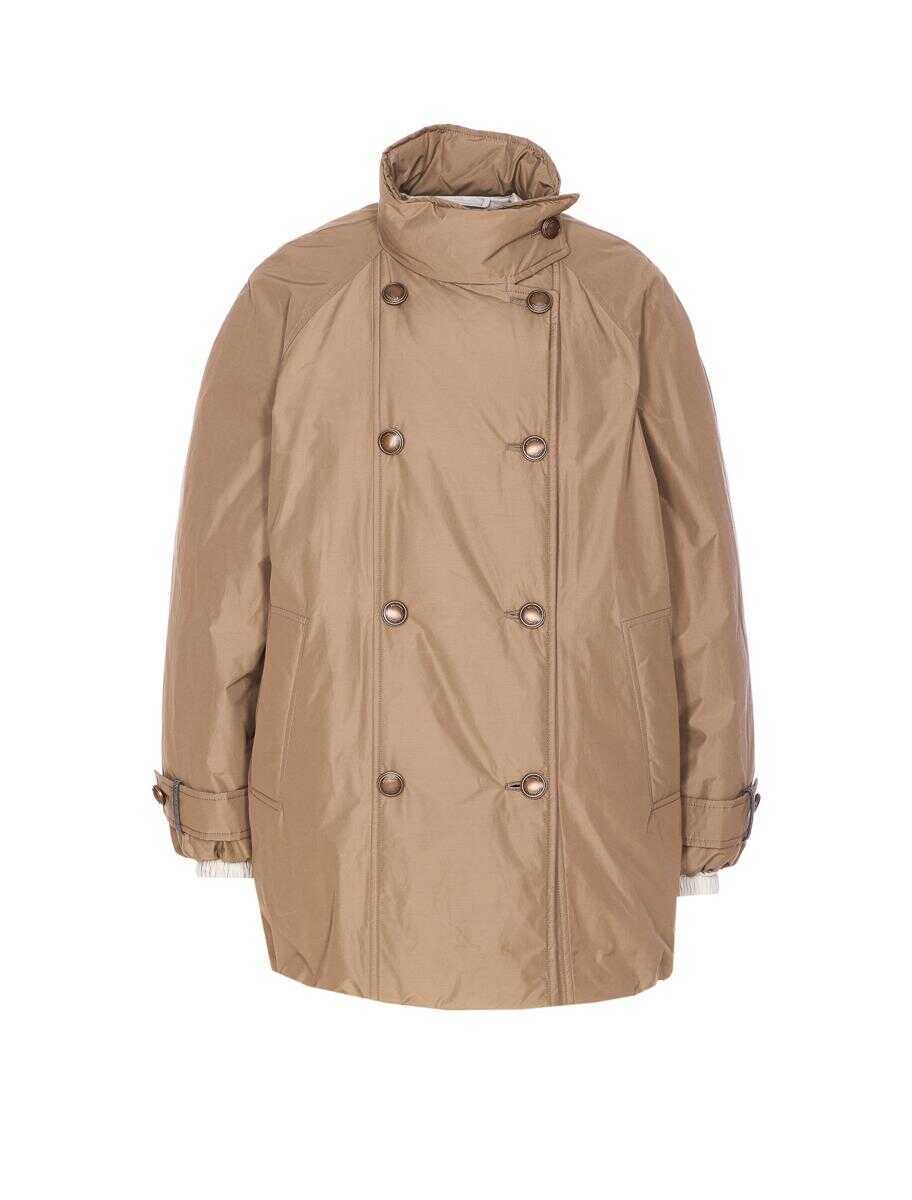 Paltoane Brunello Cucinelli Brunello Cucinelli Coats Beige Femei (BM 18762726) 1