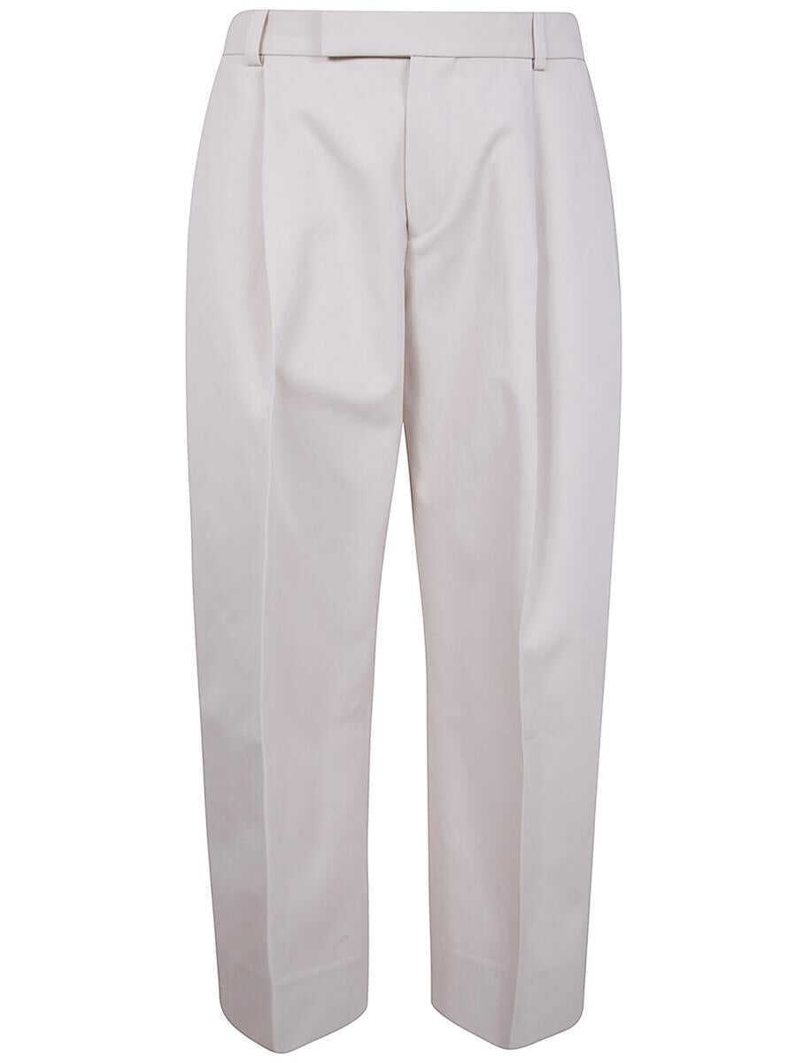 Pantaloni STUDIO NICHOLSON Studio Nicholson Pull Curved Leg Trousers Clothing WHITE Barbati (BM 18763446) 1