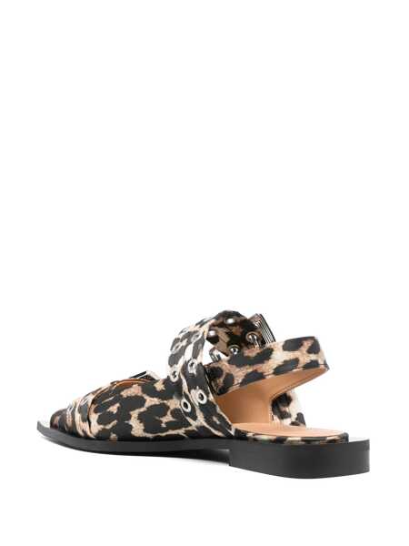 Balerini Ganni Ganni Leopard Flats BROWN Femei (BM 18763590) 3