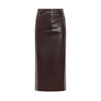 Fuste The Andamane Faux Leather Midi Skirt The Andamane Femei