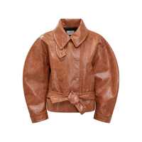 Geci The Andamane Leather-Effect Jacket With Belt The Andaman Femei