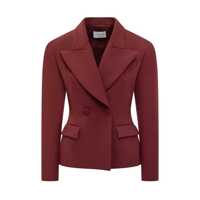 Sacouri The Andamane Burgundy Double-Breasted Blazer The Andamane Femei