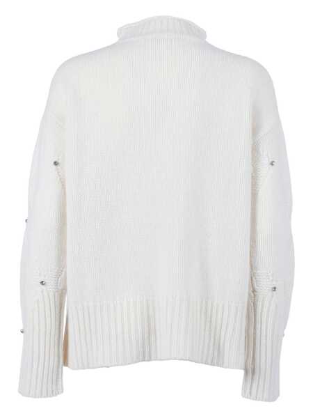 Pulovere Kangra HIGH NECK SWEATER WITH DIAMOND INTARSIA White Femei (BM 18764727) 2
