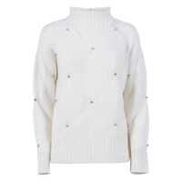 Pulovere HIGH NECK SWEATER WITH DIAMOND INTARSIA Femei