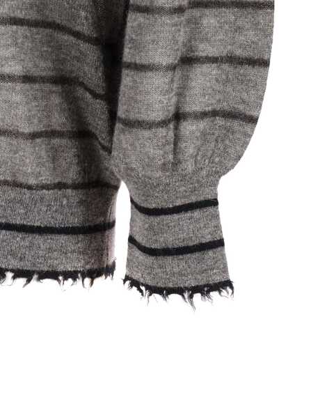 Pulovere Kangra BOAT NECK SWEATER WITH FRINGED DETAILS Gray Femei (BM 18764742) 3