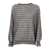 Kangra BOAT NECK SWEATER WITH FRINGED DETAILS Gray