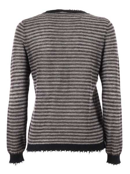 Pulovere Kangra RIBBED CREW NECK SWEATER WITH FRINGED DETAILS Gray Femei (BM 18764745) 2