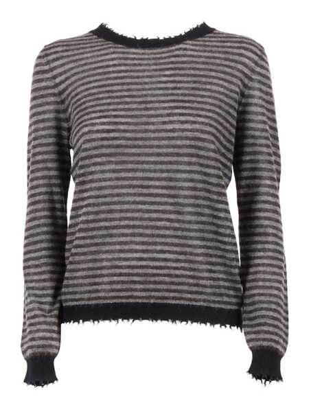 Pulovere Kangra RIBBED CREW NECK SWEATER WITH FRINGED DETAILS Gray Femei (BM 18764745) 1