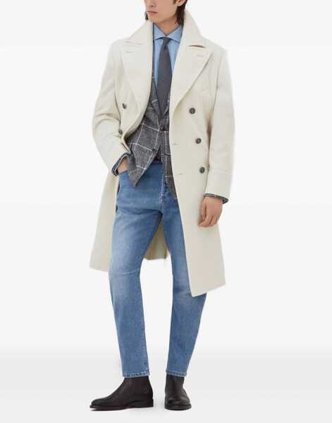 Paltoane Brunello Cucinelli Ribbed cashmere Coat ENGLISH WHITE Barbati (BM 18764899) 2