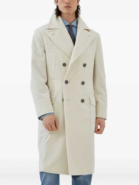 Paltoane Brunello Cucinelli Ribbed cashmere Coat ENGLISH WHITE Barbati (BM 18764899) 3