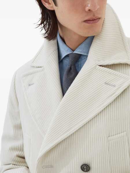 Paltoane Brunello Cucinelli Ribbed cashmere Coat ENGLISH WHITE Barbati (BM 18764899) 5