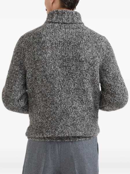 Pulovere Brunello Cucinelli Buttoned turtleneck Sweater GRIGIO SCURO Barbati (BM 18764959) 4