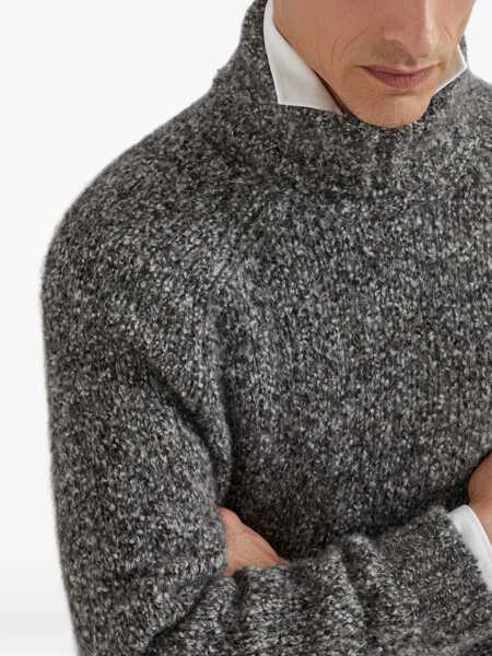 Pulovere Brunello Cucinelli Buttoned turtleneck Sweater GRIGIO SCURO Barbati (BM 18764959) 5