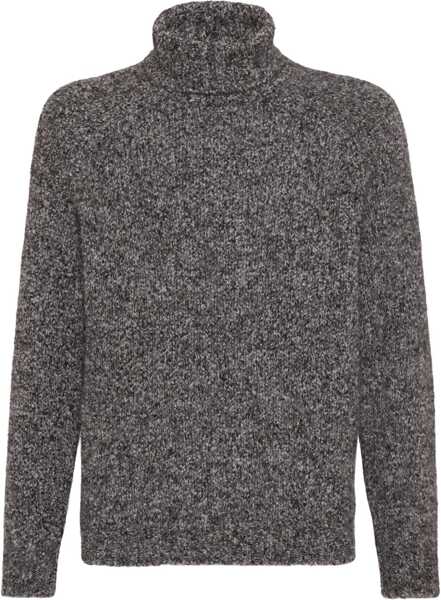 Pulovere Brunello Cucinelli Buttoned turtleneck Sweater GRIGIO SCURO Barbati (BM 18764959) 1
