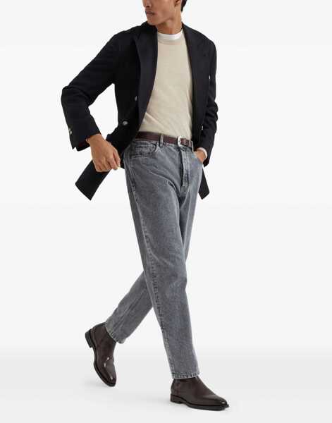 Blugi Brunello Cucinelli Straight Jeans DENIM MEDIUM GREY Barbati (BM 18764977) 2