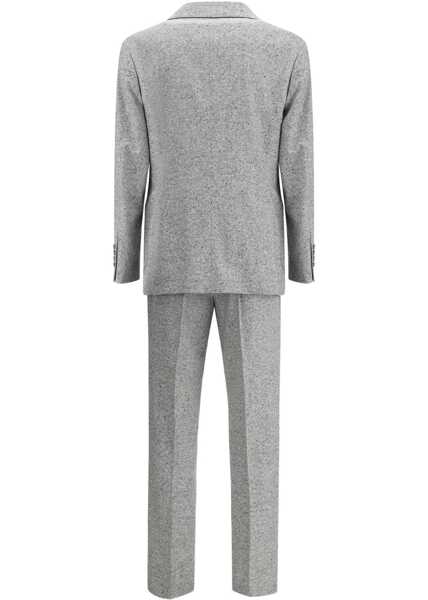 Costume Brunello Cucinelli Wool and cashmere buttoned grisaille Suit GRIGIO MEDIO Barbati (BM 18764989) 2