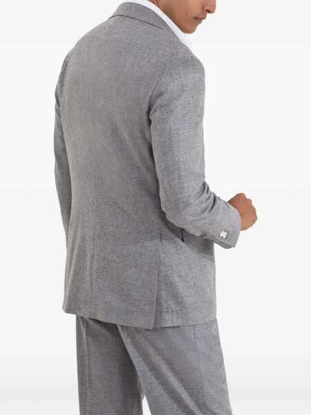 Sacouri Brunello Cucinelli Cashmere and silk flannel Blazer GRIGIO Barbati (BM 18765037) 4
