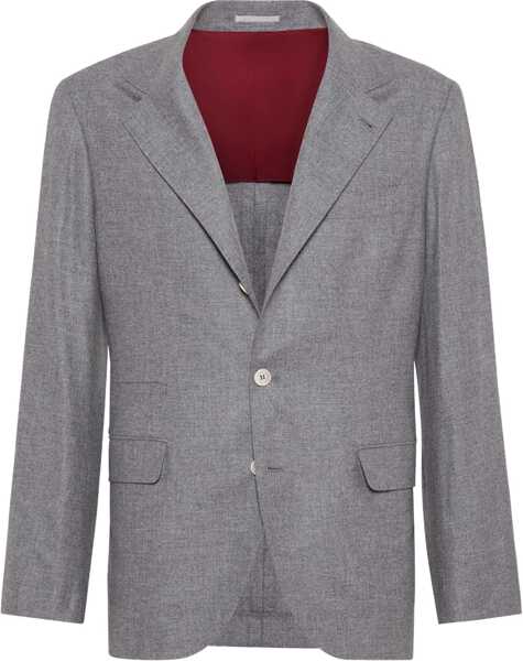 Sacouri Brunello Cucinelli Cashmere and silk flannel Blazer GRIGIO Barbati (BM 18765037) 1
