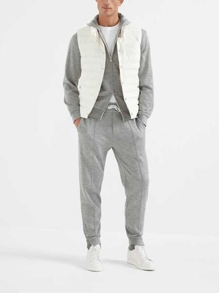 Bluze de trening Brunello Cucinelli Cashmere Hoodie GRIGIO Barbati (BM 18765040) 2