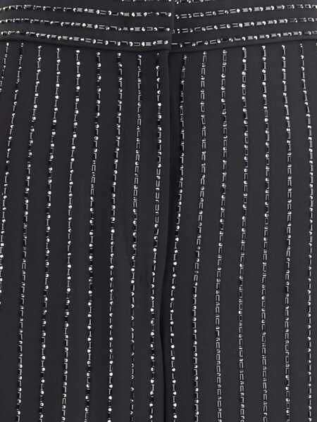 Pantaloni casual Giorgio Armani Wide-leg silk Pants with strass PRINTED - PZ01 Femei (BM 18765145) 2