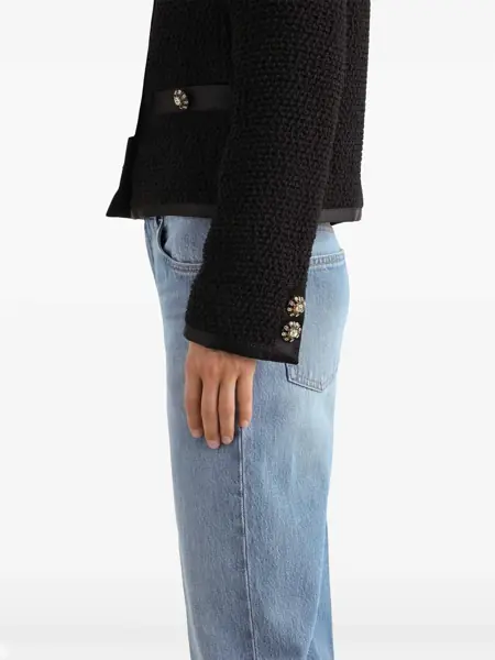 Jachete Dolce & Gabbana Tweed Single-Breasted Jacket BLACK Femei (BM 18765175) 5