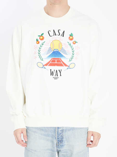 Pulovere casual Casablanca Casa Way Mountain Sweatshirt WHITE Barbati (BM 18765256) 1