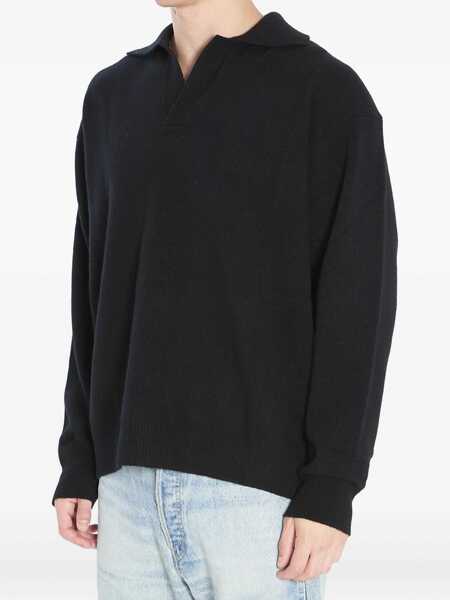 Tricouri Polo Roberto Collina Wool And Cashmere Over Polo BLACK Barbati (BM 18765259) 2