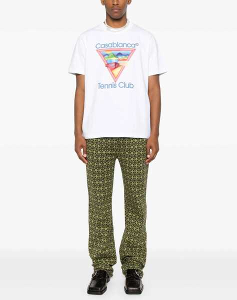 Tricouri Casablanca Tennis Club Icon Printed T-Shirt WHITE Barbati (BM 18765271) 2