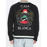 Cardigane pentru Barbati - Cardigane Casablanca Cardigan With Stacked Casa Mountain Temple Design BLACK Barbati (BM 18765274) - B-mall.ro