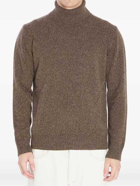 Pulovere Roberto Collina Mouline Turtleneck Sweater BROWN Barbati (BM 18765292) 1