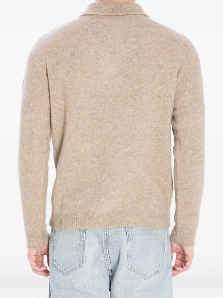 Tricouri Polo Roberto Collina Cashmere Blend Polo Shirt BEIGE Barbati (BM 18765304) 4