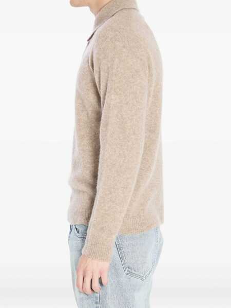 Tricouri Polo Roberto Collina Cashmere Blend Polo Shirt BEIGE Barbati (BM 18765304) 5