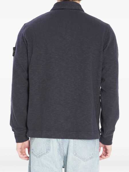 Tricouri Polo Stone Island Long-Sleeve Polo Shirt BLUE Barbati (BM 18765319) 2