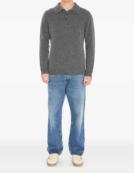 Tricouri Polo Roberto Collina Cashmere Blend Polo Shirt GREY Barbati (BM 18765349) 2