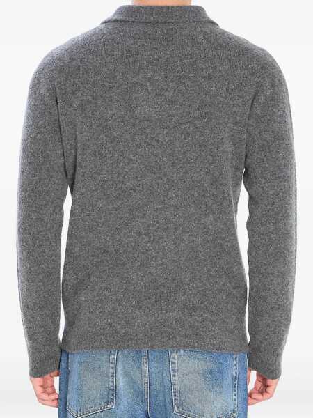 Tricouri Polo Roberto Collina Cashmere Blend Polo Shirt GREY Barbati (BM 18765349) 3