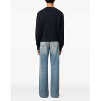 Pulovere AMI Paris pentru Barbati - Pulovere AMI Paris Ami De Coeur Sweater BLUE Barbati (BM 18765370) - B-mall.ro