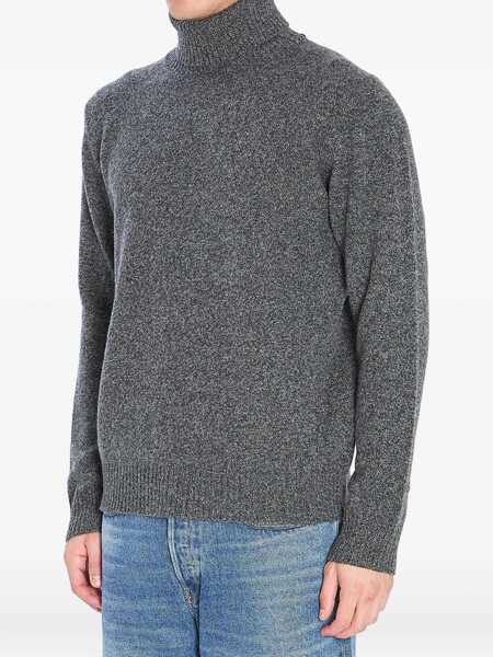 Pulovere Roberto Collina Mouline Turtleneck Sweater GREY Barbati (BM 18765379) 3