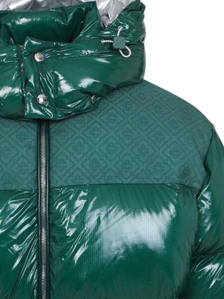 Bomber jacket Casablanca Puffer Jacket In Nylon GREEN Barbati (BM 18765382) 4