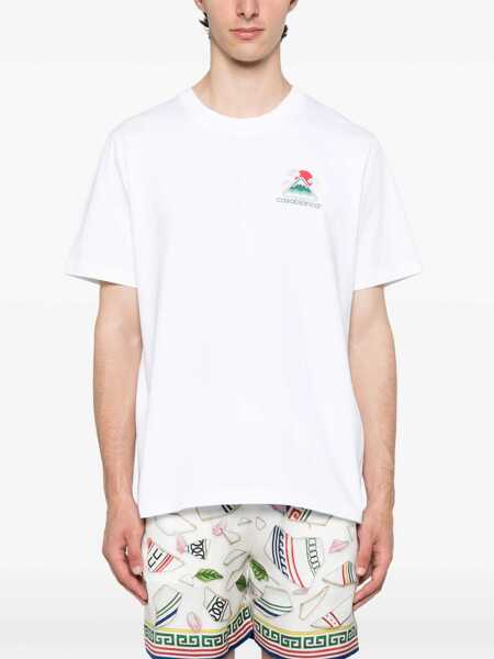 Tricouri Casablanca Montagne Ondule Printed T-Shirt WHITE Barbati (BM 18765385) 3