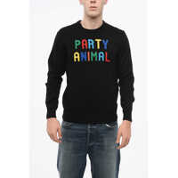 Pulovere Wool Blend Party Animal Crew-Neck Sweater Barbati