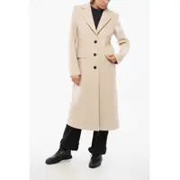 Imbracaminte Dama pagina 242 - Paltoane Harris Wharf London Virgin Wool Coat With Flap Pockets And Split Beige Femei (BM 18765562) - B-mall.ro