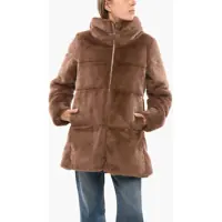 Paltoane Eco-Fur Coat With Quilted Lining Femei