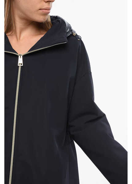 Geci de iarna Herno Matte Nylon Down Jacket With Removable Hood Blue Femei (BM 18765571) 3